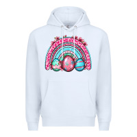 White Easter eggs rainbow Premium Hoodie - OliviaCreatesArt