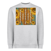 Heather Grey self reminders with sunflowers Heavyweight Sweatshirt - TumblerDesignByShophia