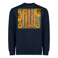 Navy self reminders with sunflowers Heavyweight Sweatshirt - TumblerDesignByShophia