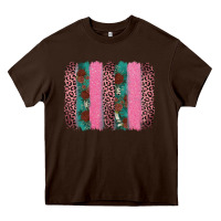 Chocolate Brown valentine's leopard brushstroke Heavy Core Tee - AdoDesignShop