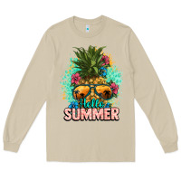 Mushroom Hello summer pineapple Long Sleeve Tee - NancyCooperArtShop