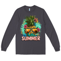 Smoke Hello summer pineapple Long Sleeve Tee - NancyCooperArtShop