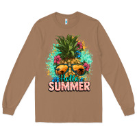 Toasted Coconut Hello summer pineapple Long Sleeve Tee - NancyCooperArtShop