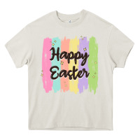 Cream happy easter Heavy Core Tee - MaliasSmallBusiness