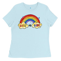 Baby Blue love is love lgbtq Ladies Tee - MaliasSmallBusiness