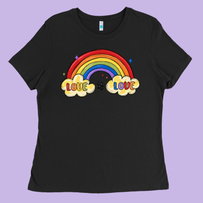 Love Is Love Lgbtq Ladies Tee Designed By Maliassmallbusiness