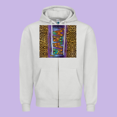 Leopard Nana Tumbler Zipper Hoodie Designed By Fadigitalartstudio