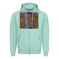 Seafoam leopard nana tumbler Zipper Hoodie - FaDigitalArtStudio