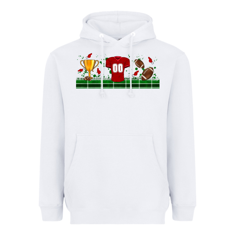 Trophy Cup American Football Uniform Libbey Glass Heavyweight Hoodie by BundleAndBundleShop | Teevron