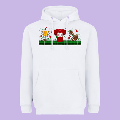 Trophy Cup American Football Uniform Libbey Glass Heavyweight Hoodie Designed By Bundleandbundleshop