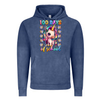 Vintage Denim 100 days of school unicorn Vintage Hoodie - Artiststas