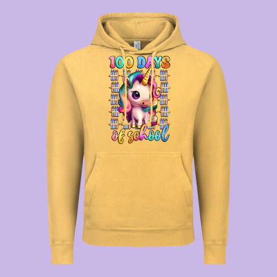 100 Days Of School Unicorn Vintage Hoodie Designed By Artiststas