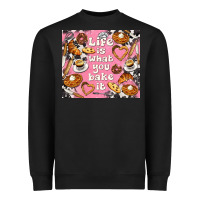 Life Is What You Bake It With Cowhide Heavyweight Sweatshirt | Teevron