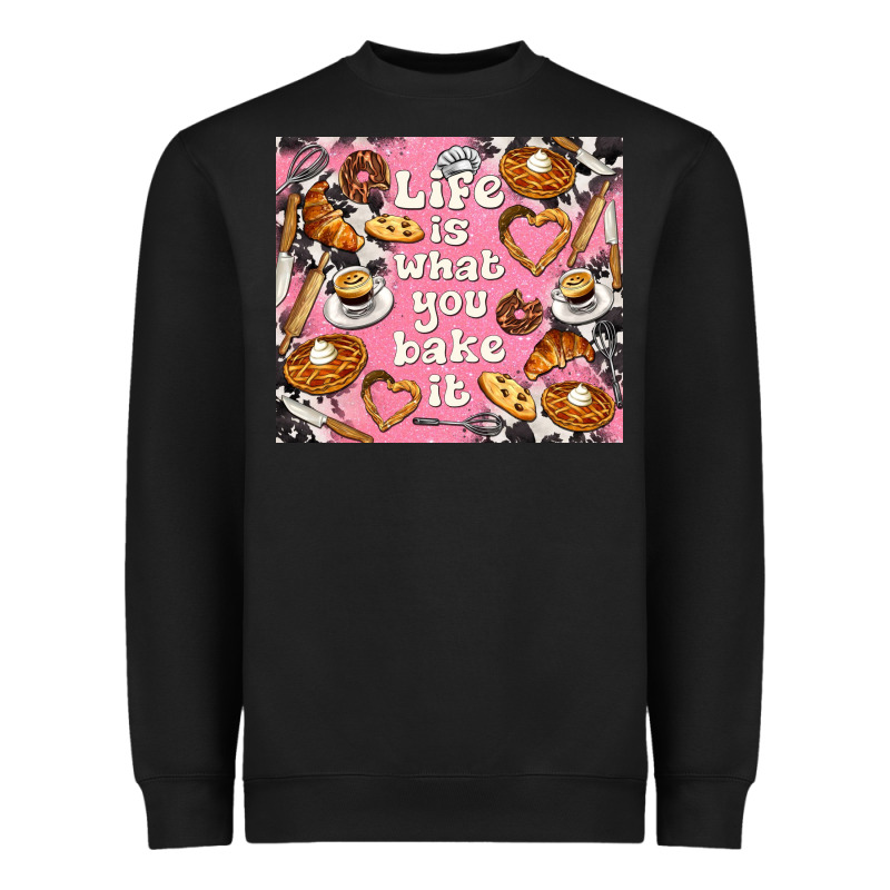Life Is What You Bake It With Cowhide Heavyweight Sweatshirt by TumblerDesignByShophia | Teevron