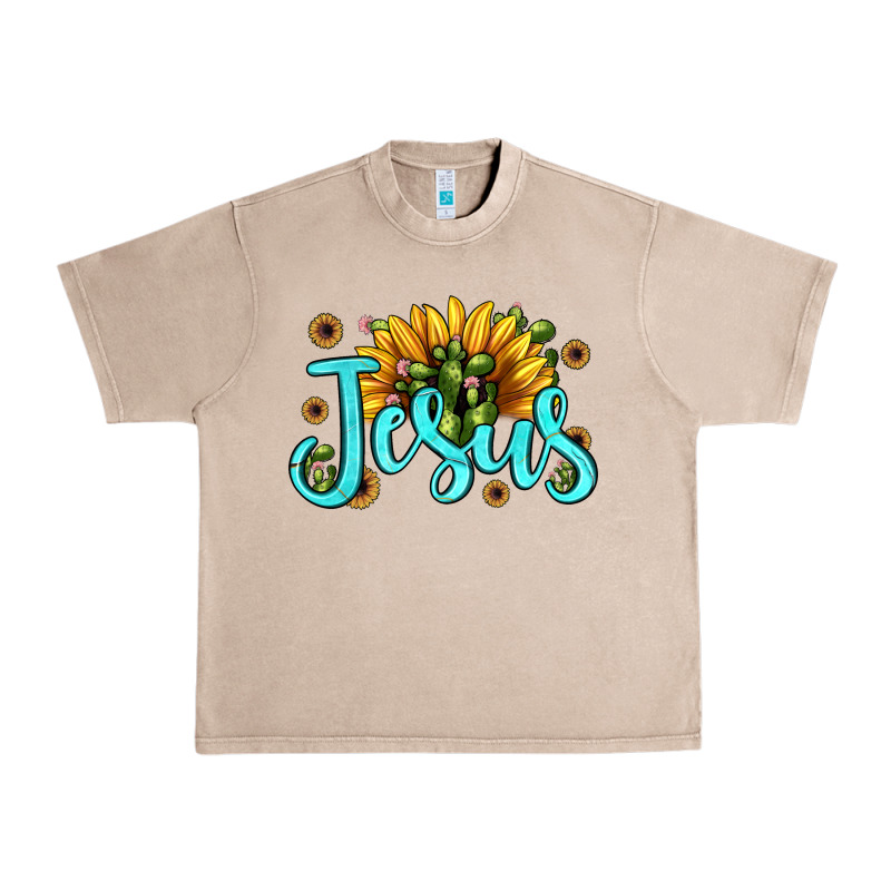 Jesus Sunflower Urban Heavy Tee by JahusDesignShop | Teevron