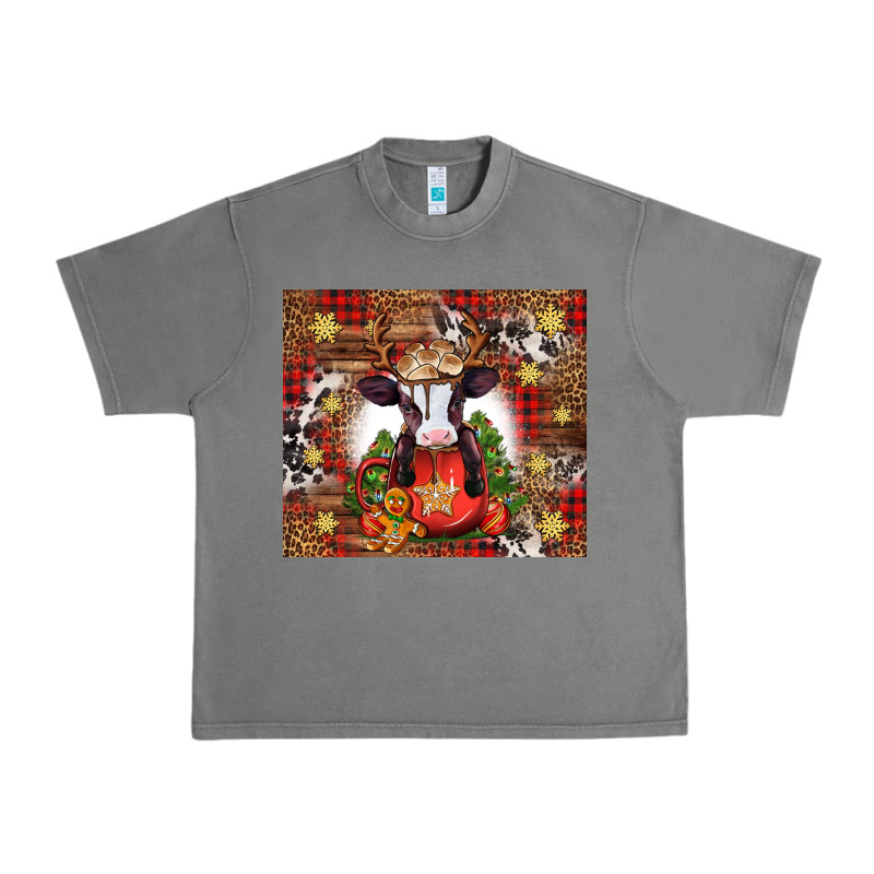 Christmas Baby Cow Hot Cocoa Urban Heavy Tee by Jasminsmagicworld | Teevron