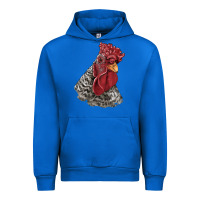 Cobalt dominique rooster head Urban Hoodie - LillyAllenDesigns