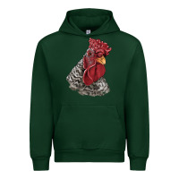Foreset Green dominique rooster head Urban Hoodie - LillyAllenDesigns