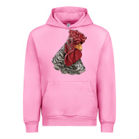 Fuchsia Pink dominique rooster head Urban Hoodie - LillyAllenDesigns