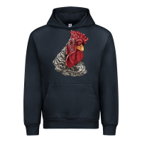 Navy dominique rooster head Urban Hoodie - LillyAllenDesigns