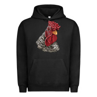 Pigment Black dominique rooster head Urban Hoodie - LillyAllenDesigns