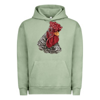 Pigment Oil Green dominique rooster head Urban Hoodie - LillyAllenDesigns