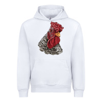 White dominique rooster head Urban Hoodie - LillyAllenDesigns