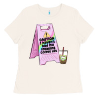 Bone caution i haven't had my coffee yet Ladies Tee - MaliasSmallBusiness