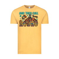 Vintage Mustard and they call the thing rodeo Vintage Tee - Artiststas