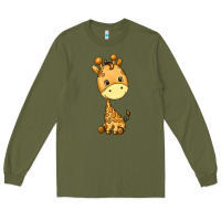 Army Green giraffe Long Sleeve Tee - texasbilliewilder