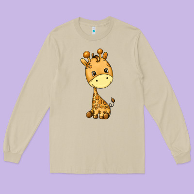 Giraffe Long Sleeve Tee Designed By Texasbilliewilder