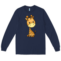 Navy giraffe Long Sleeve Tee - texasbilliewilder