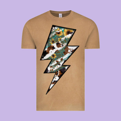 Lightning Bolt Vintage Tee Designed By Jahusdesignshop