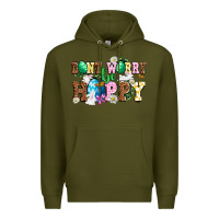 Army Green Easter Day Don't worry be hoppy Premium Hoodie - OliviaCreatesArt