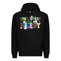Black Easter Day Don't worry be hoppy Premium Hoodie - OliviaCreatesArt