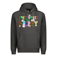 Charcoal Heather Easter Day Don't worry be hoppy Premium Hoodie - OliviaCreatesArt