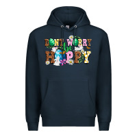 Navy Easter Day Don't worry be hoppy Premium Hoodie - OliviaCreatesArt