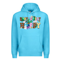 Ocean Blue Easter Day Don't worry be hoppy Premium Hoodie - OliviaCreatesArt