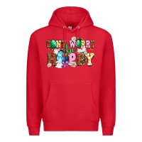 Red Easter Day Don't worry be hoppy Premium Hoodie - OliviaCreatesArt
