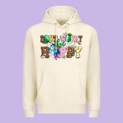 Easter Day Don't Worry Be Hoppy Premium Hoodie Designed By Oliviacreatesart