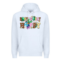 White Easter Day Don't worry be hoppy Premium Hoodie - OliviaCreatesArt