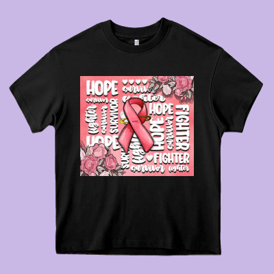 Cancer Words Heavy Core Tee Designed By Maliassmallbusiness