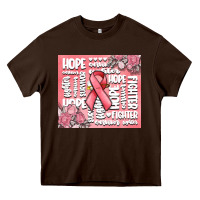 Chocolate Brown cancer words Heavy Core Tee - MaliasSmallBusiness