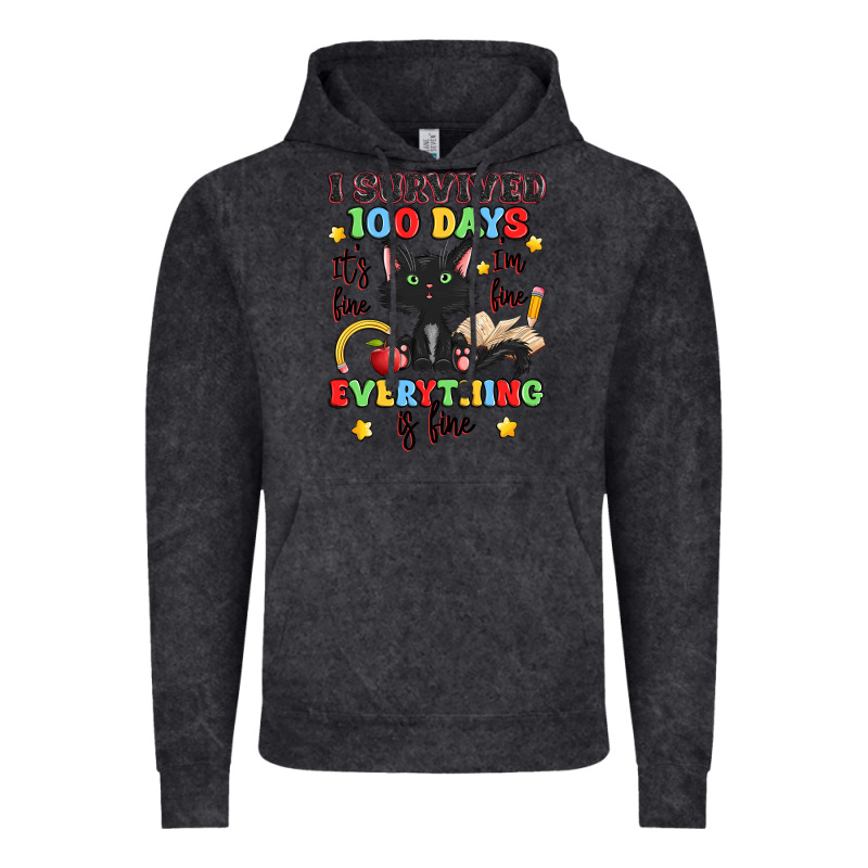 I Survived 100 Days It's Fine I'm Fine Vintage Hoodie by Artiststas | Teevron
