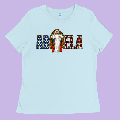 Abuela Jesus Christ Ladies Tee Designed By Jasminsmagicworld