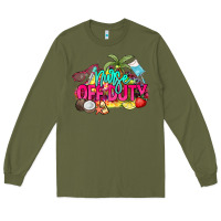 Army Green Nurse off duty Long Sleeve Tee - NancyCooperArtShop