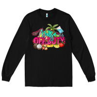 Black Nurse off duty Long Sleeve Tee - NancyCooperArtShop