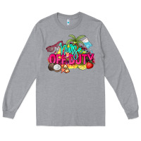 Heather Grey Nurse off duty Long Sleeve Tee - NancyCooperArtShop