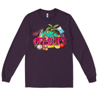 Plum Nurse off duty Long Sleeve Tee - NancyCooperArtShop