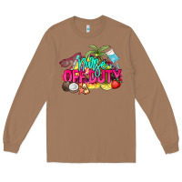 Toasted Coconut Nurse off duty Long Sleeve Tee - NancyCooperArtShop